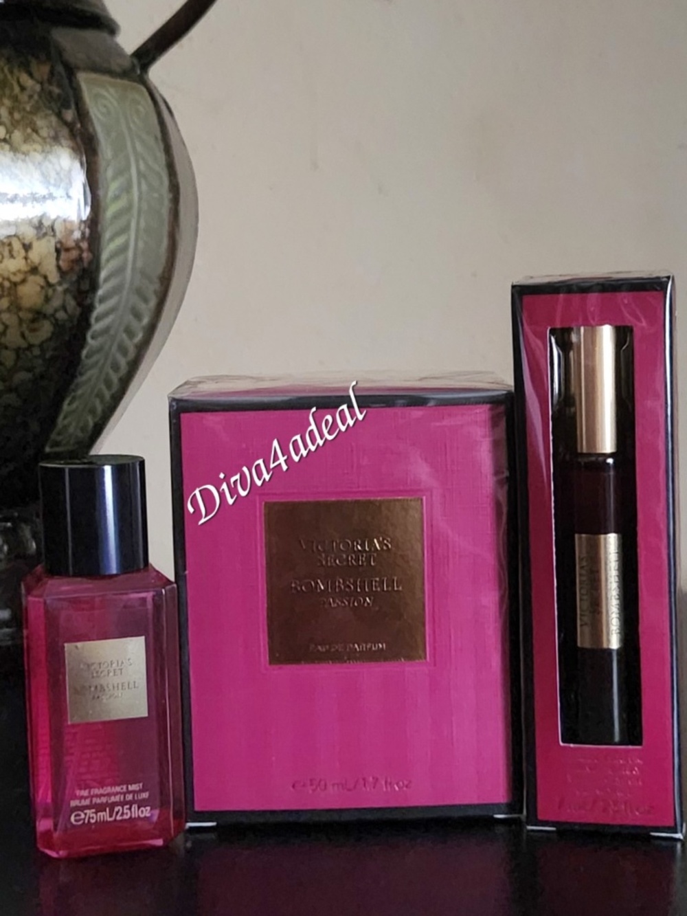 Victoria's Secret BOMBSHELL PASSION 1.7 FL OZ EDP 3PC Bundle